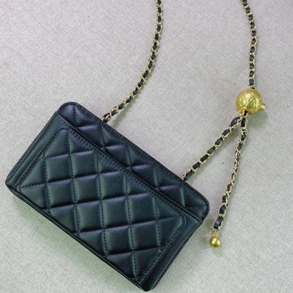 

evening bags 2021 mobile phone bag luxury sheepskin hardware ball small fragrance rhombus chain ladies shoulder messenger