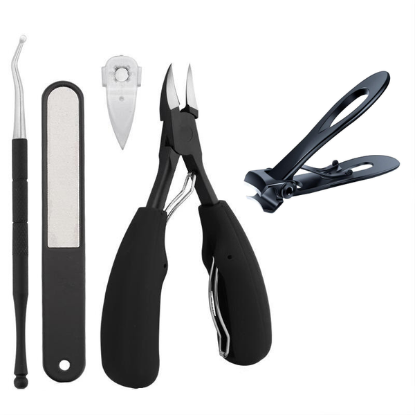 

nail art kits 5pcs professional stainless steel black clipper cutter manicure trimmer toe machine knife tool