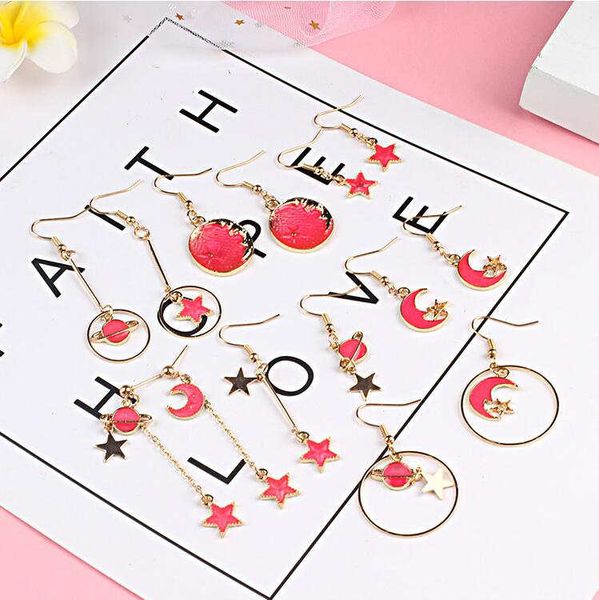 

women's star moon charm earrings gsfe011 fashion gift national style women diy jewelry earring, Golden