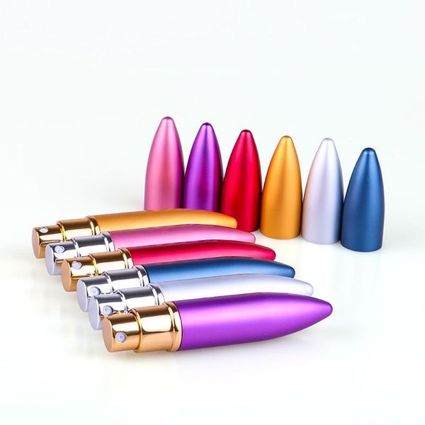 

storage bottles & jars empty 6 ml perfume refill bottle cusp gold silver pink blue cosmetic packaging spray pump atomizer 50 pcs/lot