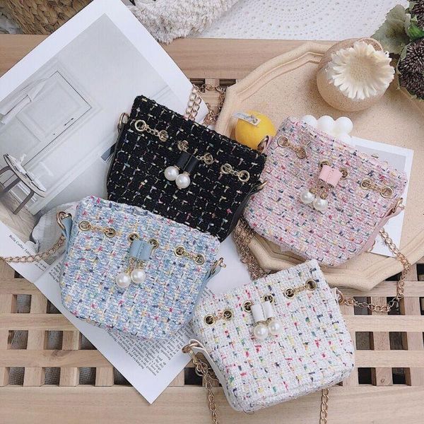 

backpacks fashion girl's flower pearl messenger bag mini designer children flap princess shoulder crossbody cute small kids handbag