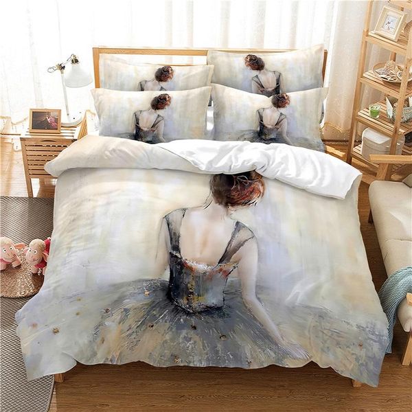 

bedding sets the girl's back duvet cover set 3d digital printing bed linen fashion design comforter