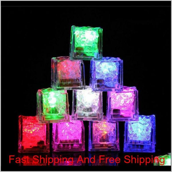 

flash ice cubes water-activated led flash light put into water drink flash bars wedding birthday chris qylyyz sports2010