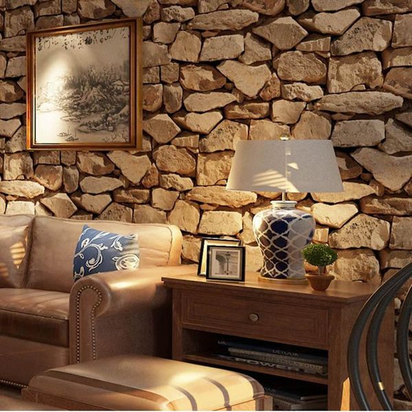 

wallpapers 3d solid stone wallpaper simulation texture coffee shop bar restaurant clothing pvc