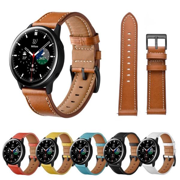 

watch bands genuine leather strap for samsung galaxy 4 classic 46mm 42mm 44mm 40mm, Black;brown