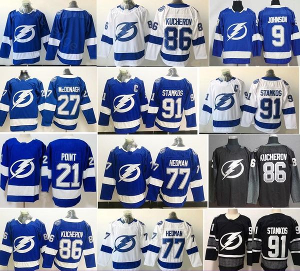 

tampa bay lightning hockey jerseys #91 steven stamkos nikita kucherov victor hedman vasilevskiy johnson ryan mcdonagh brayden point men kids, Black;red