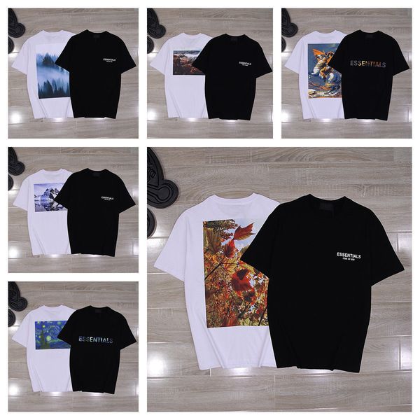 

fog feel of god double line napoleon limited printing short sleeve fashion brand loose high street t-shirt for men and women, White;black