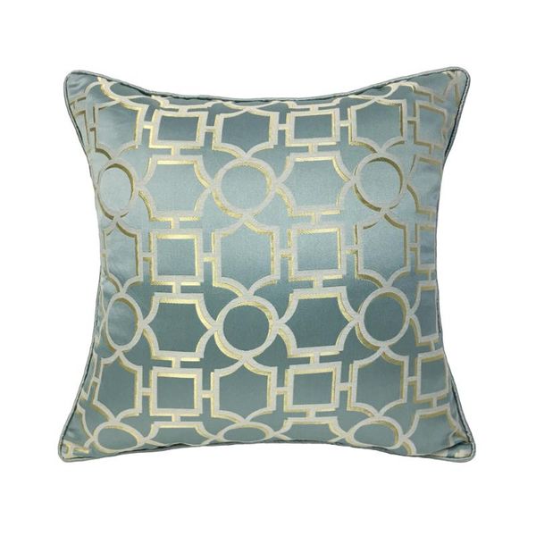 

cushion/decorative pillow 2021 contemporary geometric light blue jacquard designer decorative cushion cover pipping throw case 45x45cm 1pc/l