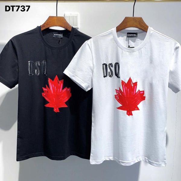 

men's t-shirts 2021 summer t-shirt men fashion print 100% cotton tees breathable quality dt737, White;black