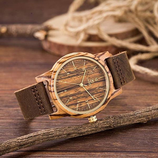 

wristwatches 2021 brand uwood watch wood watches women unique clock wooden for relogio feminino masculino drop, Slivery;brown