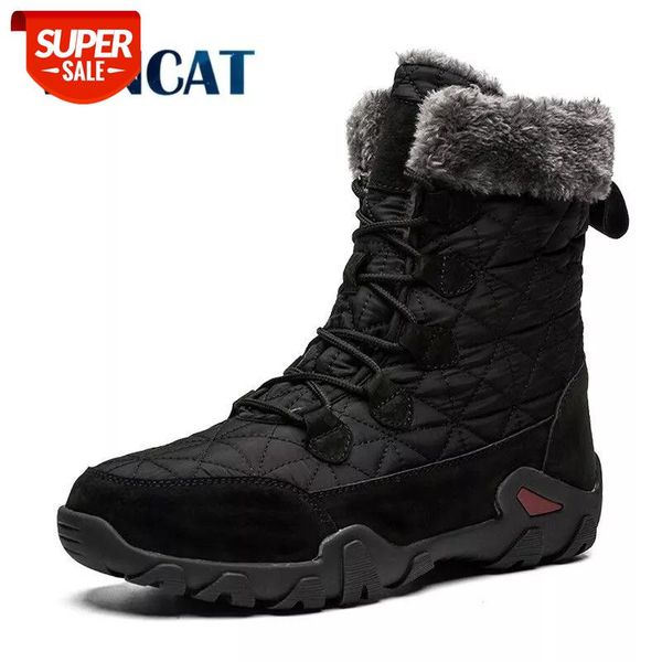 

size 47 genuine leather men's boots men snow boots outdoor super warm winter ankle waterproof motorcycle sneakers #293y