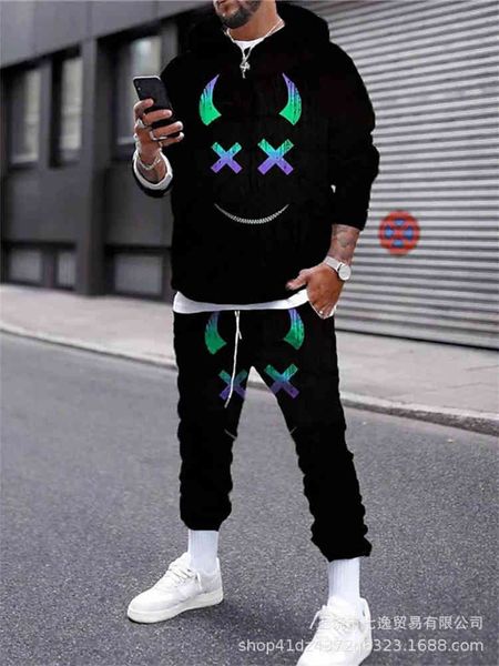 

tracksuit sport suit autumn winter men's hoodie sweatsuit straight, Gray