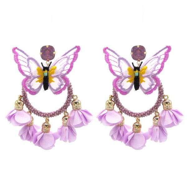 

dangle & chandelier 2021 design boho jewelry small butterfly drop earring for woman tassel earrings wedding dress accessories oorbellen, Silver