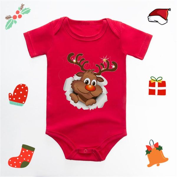 

rompers infant cute cartoon reindeer bodysuit merry christmas baby red romper toddler boys girls kawaii year clothes, Blue