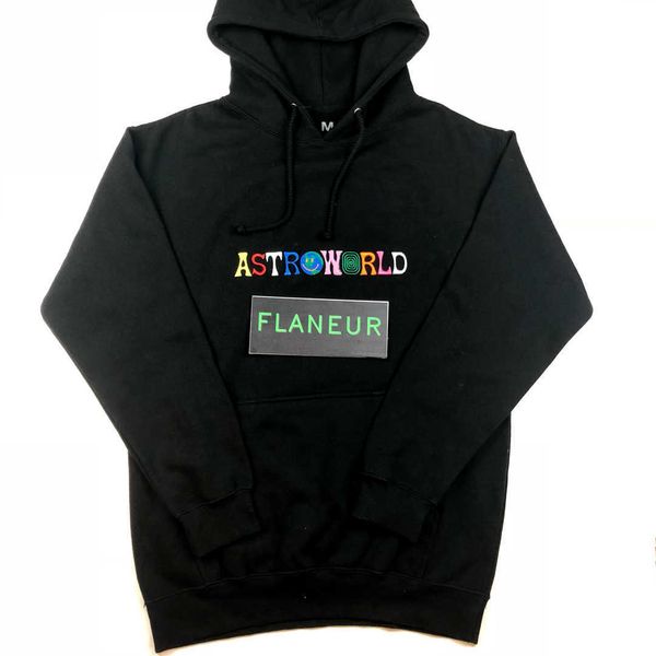 

men's hoodies travis scott's new album is surrounded by astroworld hoodie sweater, Black