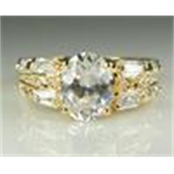 

high grade 18k solid yellow gold plated crystal zircon gemstone ring gold engagement wedding lovers couple ring,wholesale, Silver