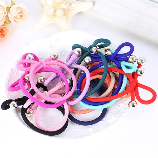

elastic hairband cute bow headbands girl scrunchie hair accessories, Golden;silver