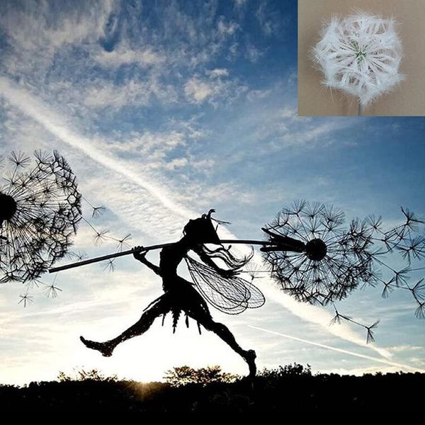 

garden decorations tuin decoratieve staak feeen en paardenbloemen dans samen metalen yard art decor gazon landschap sculptuur decoratie