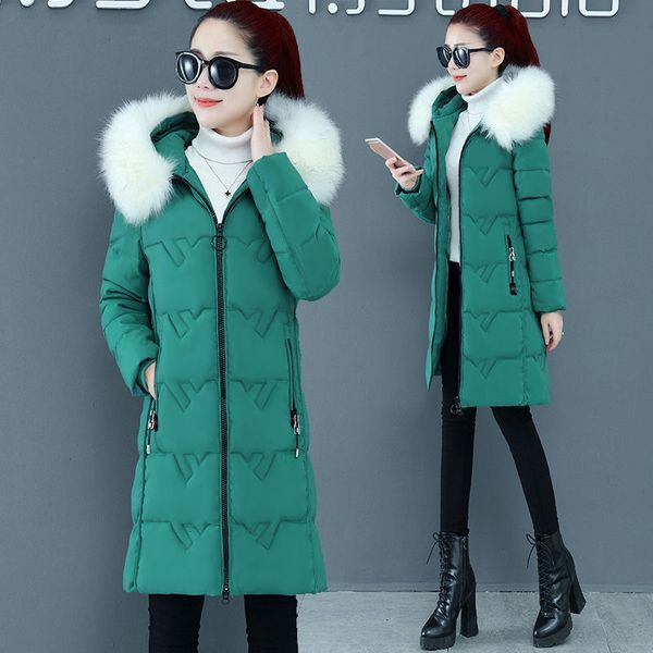 

2021 thicken parkas hooded new winter coat women plus size s-3xl wadded jacket long parka gilrs jaqueta feminina y586 y0cb, Black