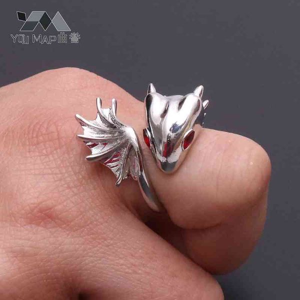 

New style of punk style, unique dragon ring, pure copper Dragon Ring, Black