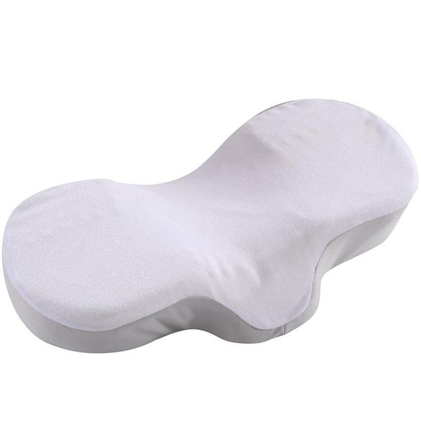 

pillow memory foam anti wrinkle ergonomic curve improve sleeping pillows perfect concave headrest neck support-grey