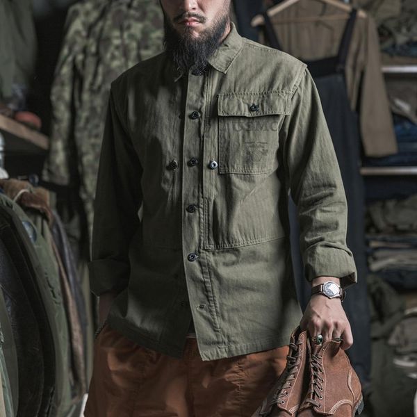 

bronson w2 usmc p-44 utility jackets vintage fish spine sarja uniform combat yd75, Black;brown