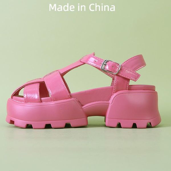 

dress shoes candy color casual beach platform sandals women summer wedges heels woman thick bottom sport sandalias mujer, Black