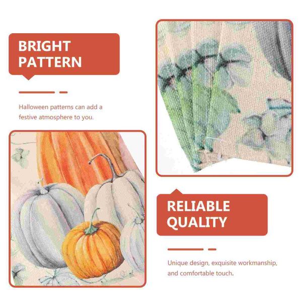 

mats & pads 4pcs creative pumpkin printed table for home supplies