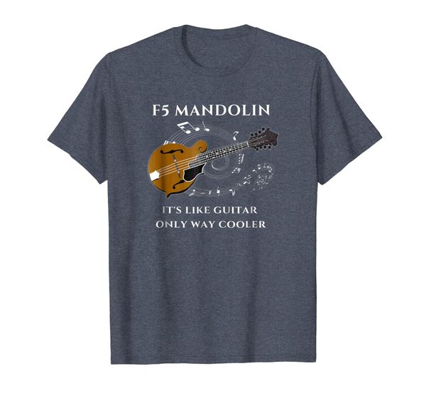 

mandolin it's like guitar only cooler white letters shirt, White;black