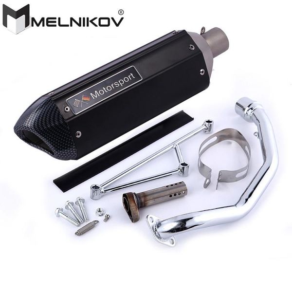 

motorcycle exhaust system scooter muffler full with db killer for kymco agility city 125 150 152qmi 157qmj 1p52qmi slip on