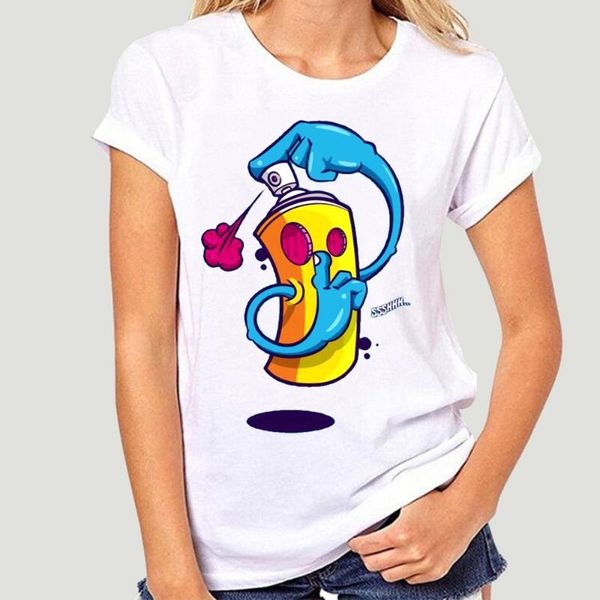 T-shirt da donna T-shirt grafica da uomo T-shirt a maniche corte Sssshhhh Bomboletta spray Graffiti Umorismo Donna Casual Top