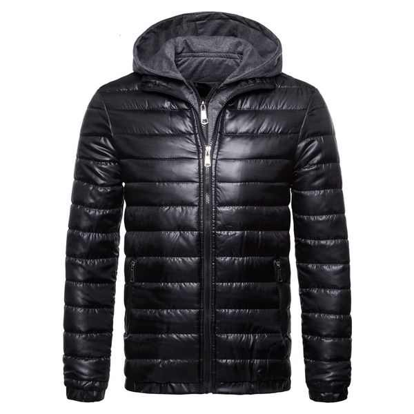 

men jackets mode with hood parkas of men's casual bluffs outerwear winter clothes breasted masculine jacket 20i7, Black