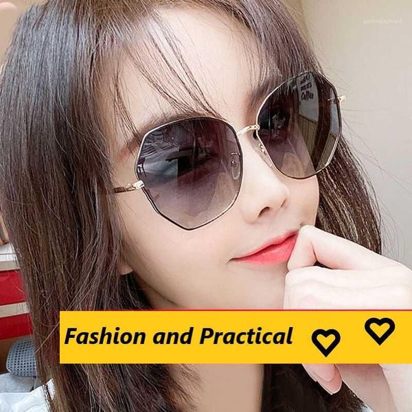 

fashion sunglasses for women, korean style large irregular ladies, White;black