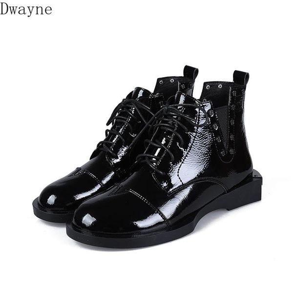

boots 2021 autumn and winter women's shoes fashion flat primer short tube retro low with england, Black