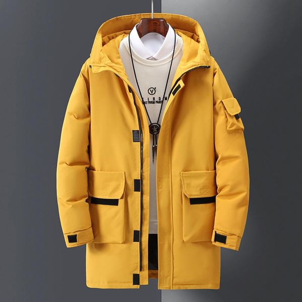 

men's down & parkas grade winter brand casual fashion jacket men thick warm windbreaker with hooded coats mens clothes 2021, Black