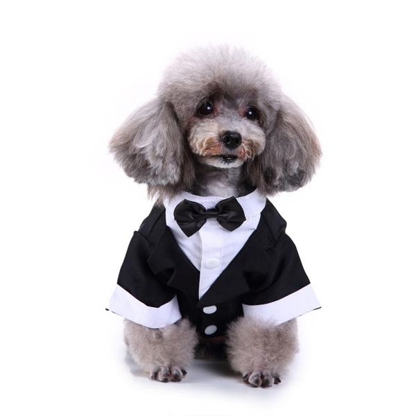 

dog apparel charming tuxedo suit bow tie wedding party puppy costume cat clothes