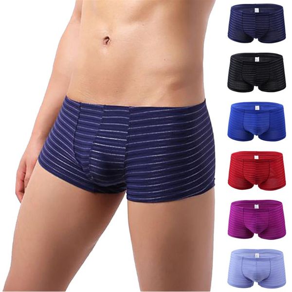 

underpants dark blue men underwear boxer shorts low rise breathable boxershorts long male gay panties hombre, Black;white