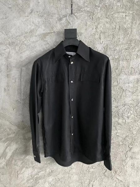 

men's casual shirts men wax long sleeve black shirt, White;black
