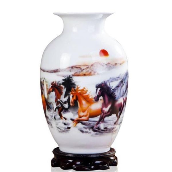 

chinese style ceramic vases pottery decoration living room flower arrangement modern home simple tv cabinet ceramic gift r1838