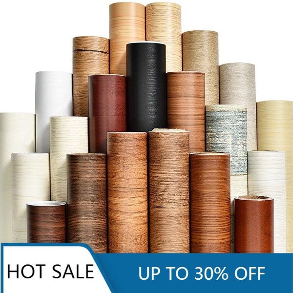 

wallpapers pvc kitchen wood grain wallpaper furniture wardrobe refurbished home office decoration luxury wall stickers