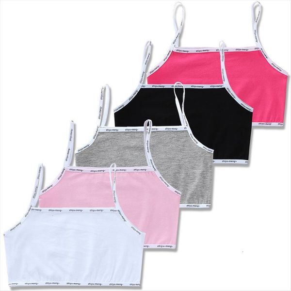 

3pc lot kids underwear model 100% cotton girls tank candy color undershirt singlet baby camisole bra, Blue