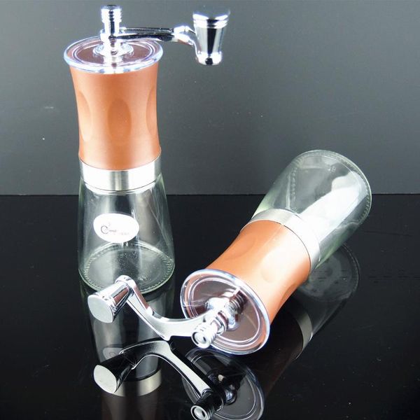 

manual coffee grinders mini portable grinder travel glass washable pepper mill maker machine molinillo de cafe coffeeware be50mc