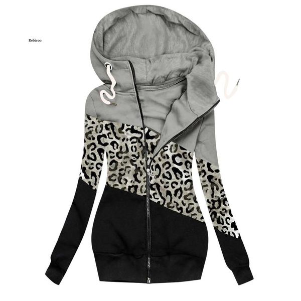 

women's jackets women hooded sweatshirt casual winter jacket long-sleeved for woman stitching color button coat, Black;brown
