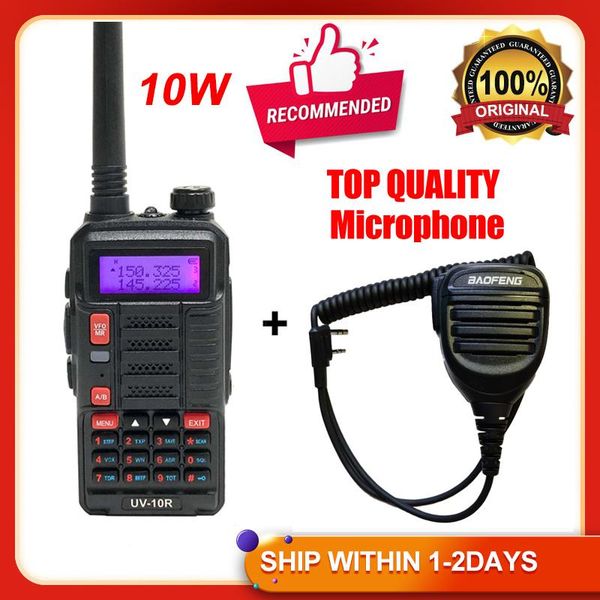 

walkie talkie 10w baofeng radios uv 10r plus high powerful 30km long range portable ham radio hunting transmitter
