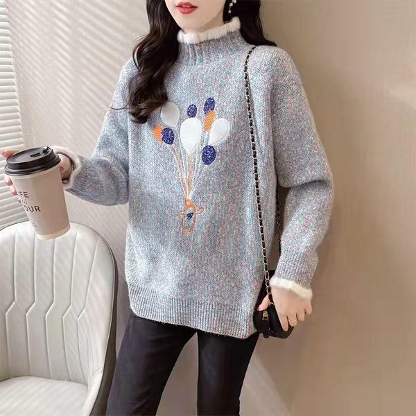 

women's sweaters women autumn winter casual turtleneck long-sleeved solid knitted sweater woman thick warm plus velvet pullover d276, White;black