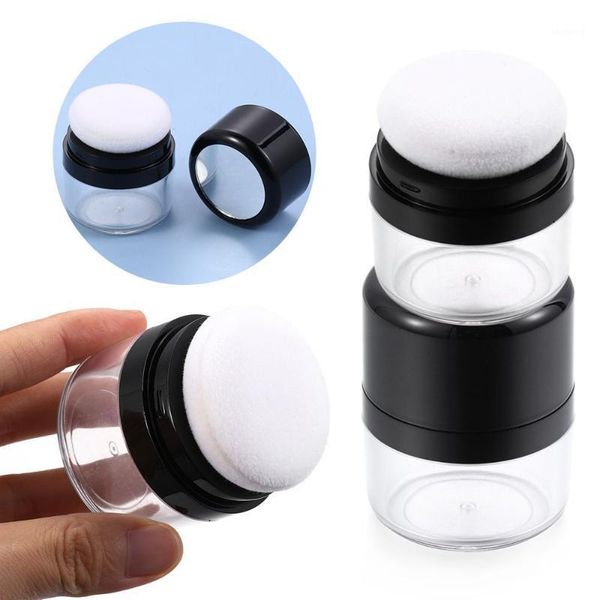 

storage bottles & jars with mushroom sponge puff blusher finishing powder jar travel case portable loose box mirror