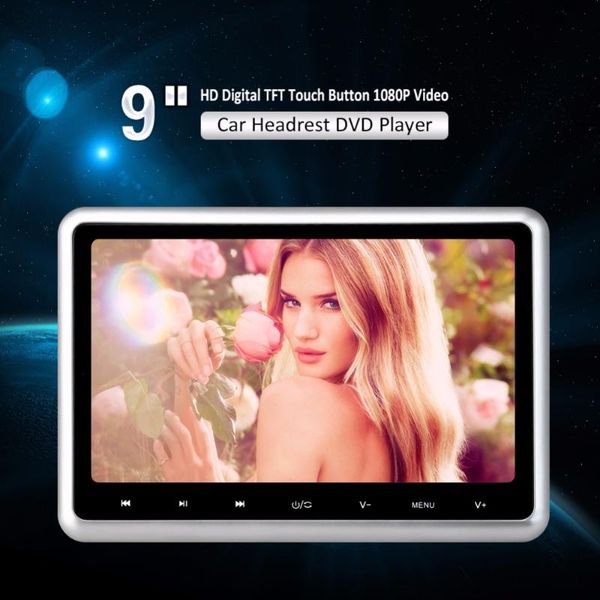 

car video 9 inch fhd headrest dvd with fm/ir/usb/sd/wireless game (1pcs)