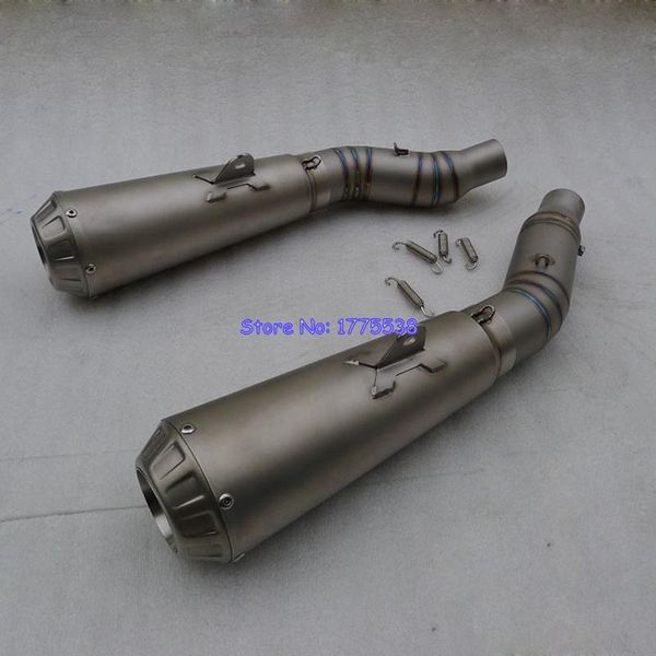 

motorcycle exhaust system stainless steel dual pipe for z1000 2010-2021 muffler escape link left right side