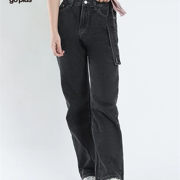 

goplus jeans women wide leg pants mom femme black blue jeans high waist woman trousers pantalones spodnie damskie c10796 220304