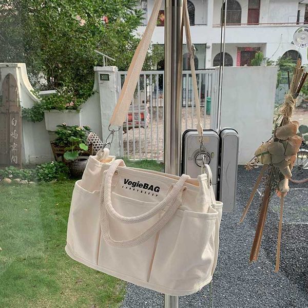 

2021 tide brand simple letter printed mommy bag canvas bag women's messenger large capacity portable tote bag